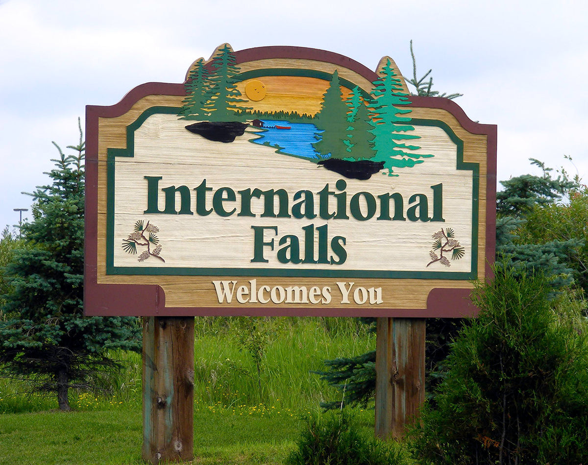 International Falls Minnesota Postcard Paper Mills MN