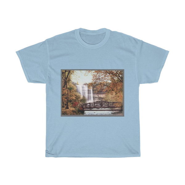 Vintage Minnehaha Falls in Autumn 1901 Unisex Heavy Cotton Tee