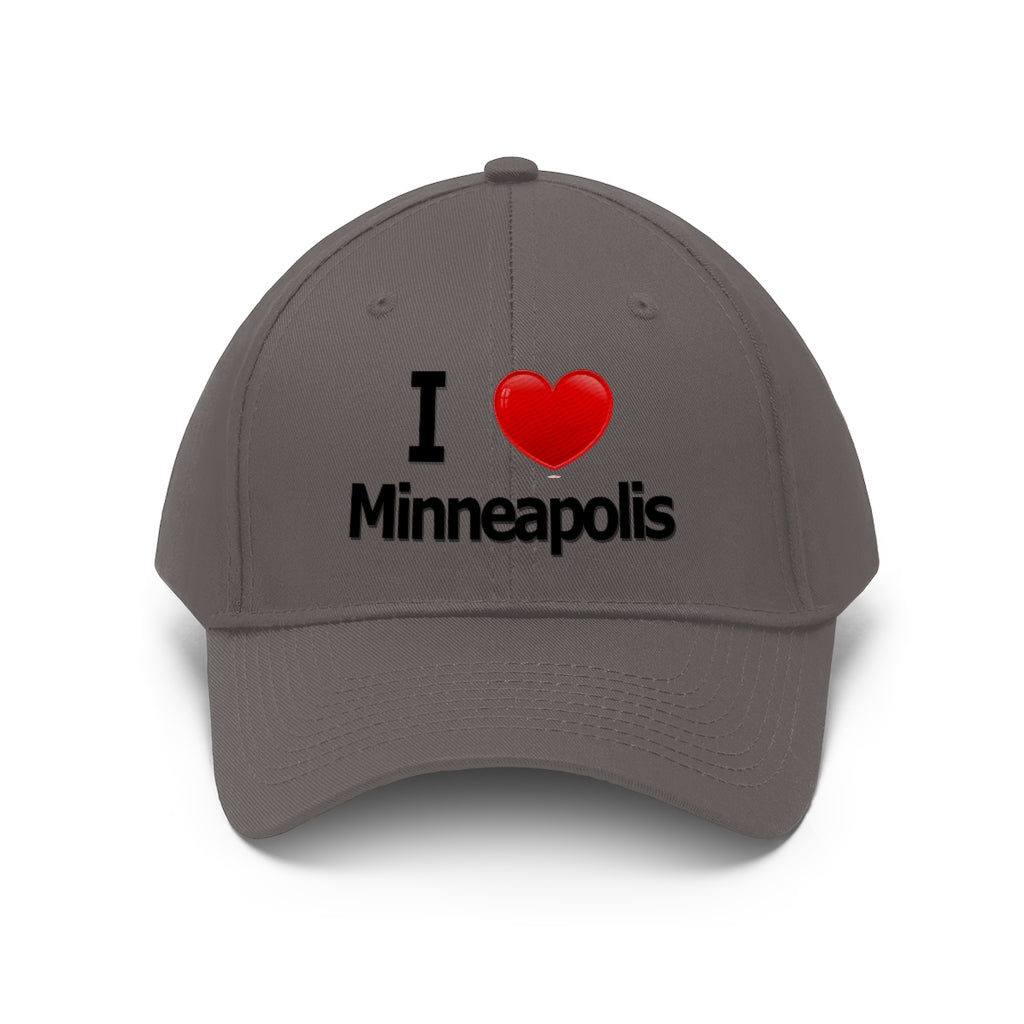 I Love Minneapolis Unisex Twill Hat