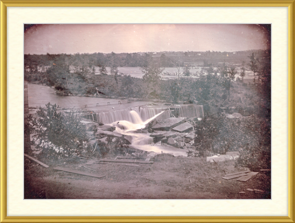 St. Anthony Falls on the Mississippi River in what was to become Minneapolis, Minnesota, 1840, Framed Art