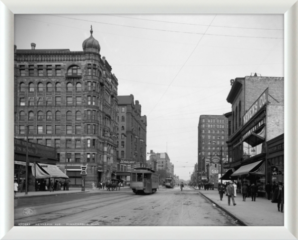 Hennepin Avenue in Downtown Minneapolis, Minnesota, 1908,