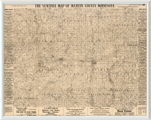 The Sentinel Map of Martin County, Minnesota, 1901