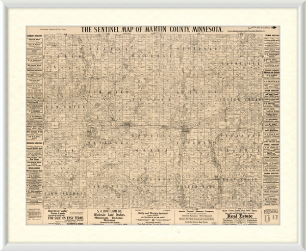 The Sentinel Map of Martin County, Minnesota, 1901