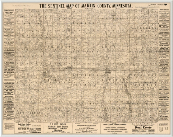 The Sentinel Map of Martin County, Minnesota, 1901