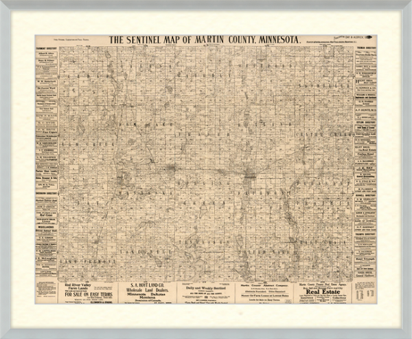 The Sentinel Map of Martin County, Minnesota, 1901