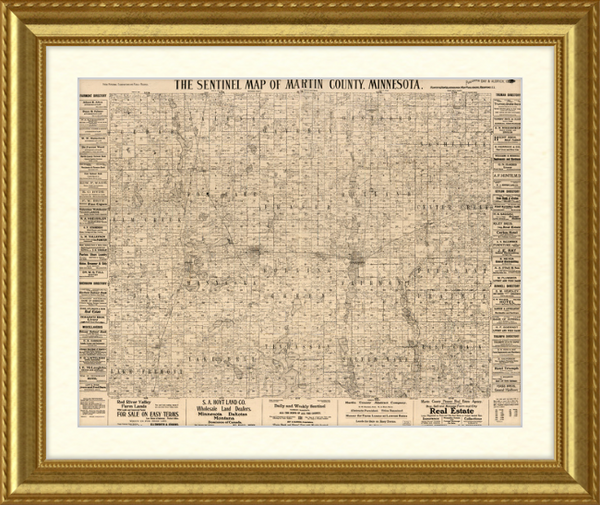 The Sentinel Map of Martin County, Minnesota, 1901