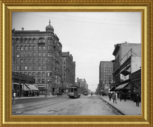 Hennepin Avenue in Downtown Minneapolis, Minnesota, 1908,