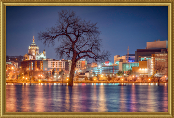 Mississippi River Flooding, St. Paul, Minnesota, 2019 Framed Print