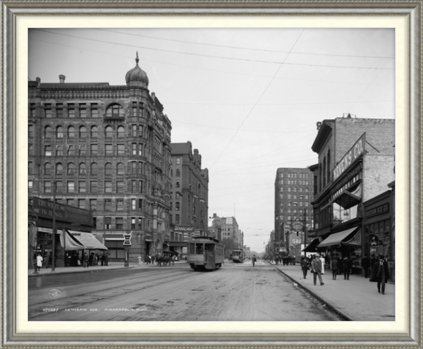 Hennepin Avenue in Downtown Minneapolis, Minnesota, 1908,