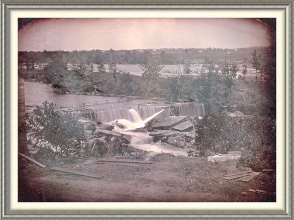 St. Anthony Falls on the Mississippi River in what was to become Minneapolis, Minnesota, 1840, Framed Art