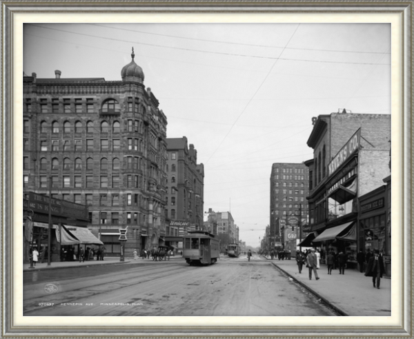 Hennepin Avenue in Downtown Minneapolis, Minnesota, 1908,