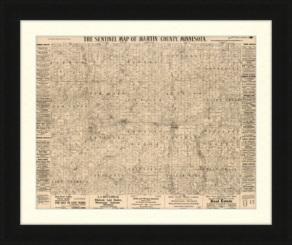 The Sentinel Map of Martin County, Minnesota, 1901