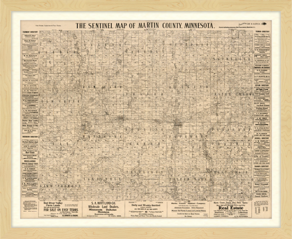 The Sentinel Map of Martin County, Minnesota, 1901