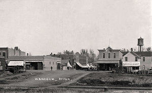 Street scene, Hancock, Minnesota, 1910s Postcard Reproduction
