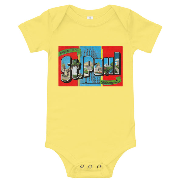 Greetings from St. Paul Baby short sleeve one piece