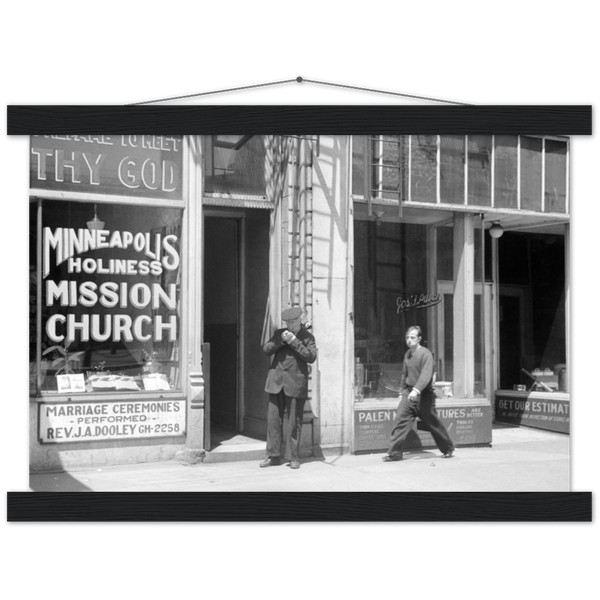 1937 Gateway District Mission in Minneapolis, Minnesota Classic Semi-Glossy Paper Poster & Hanger