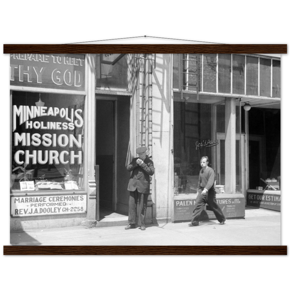 1937 Gateway District Mission in Minneapolis, Minnesota Classic Semi-Glossy Paper Poster & Hanger