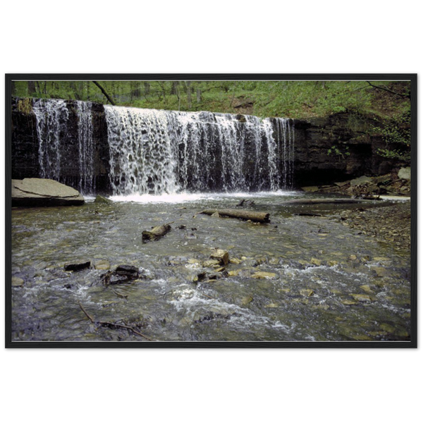 Waterfall at Nerstrand Big Woods State Park Classic Semi-Glossy Paper Wooden Framed Poster