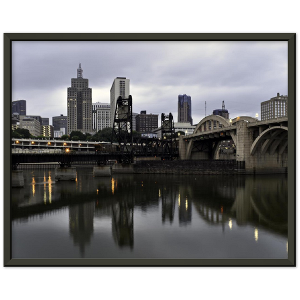 Downtown St. Paul Minnesota 2018 Classic Semi-Glossy Paper Metal Framed Poster