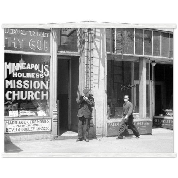 1937 Gateway District Mission in Minneapolis, Minnesota Classic Semi-Glossy Paper Poster & Hanger