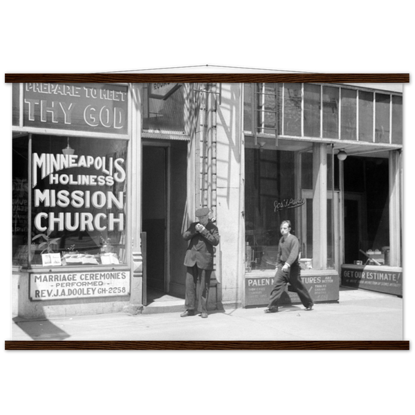 1937 Gateway District Mission in Minneapolis, Minnesota Classic Semi-Glossy Paper Poster & Hanger