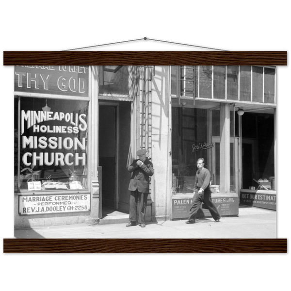 1937 Gateway District Mission in Minneapolis, Minnesota Classic Semi-Glossy Paper Poster & Hanger