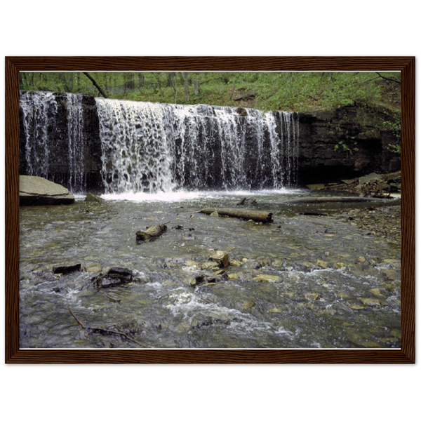 Waterfall at Nerstrand Big Woods State Park Classic Semi-Glossy Paper Wooden Framed Poster