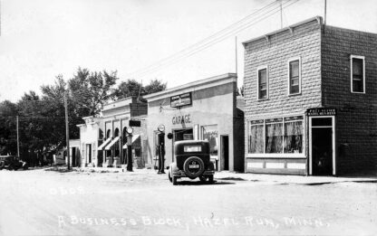 Street scene, Hazel Run, Minnesota, 1930s Print