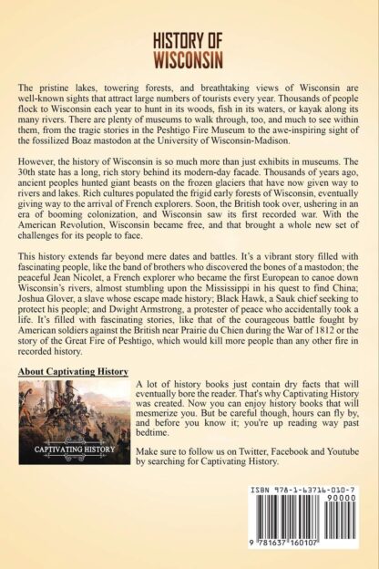 History of Wisconsin: A Captivating Guide to the History of the Badger State, Starting from the Arrival of Jean Nicolet through the Fox Wars, War of 1812, and Gilded Age to the Present (U.S. States) - Image 3