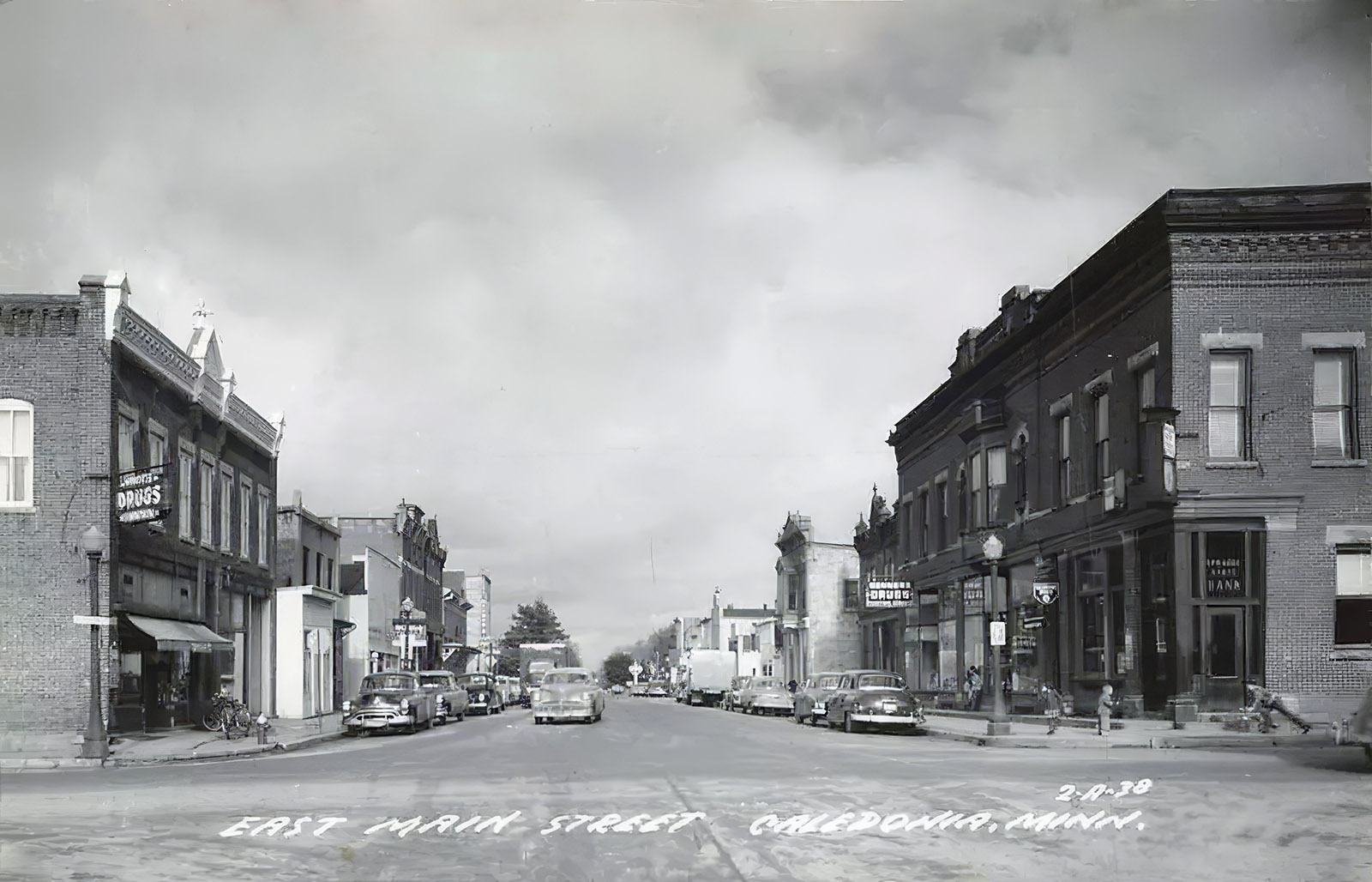 East Main Street, Caledonia Minnesota, 1938 Print