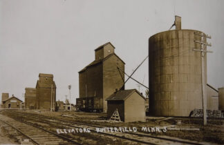 Elevators and Depot, Butterfield Minnesota, 1910s
