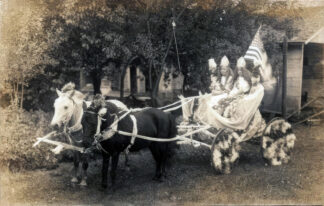 Horse, cart and children, Lyle, Minnesota, 1910s Print