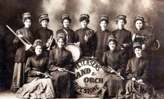Petersen's Girls Band, Pipestone Minnesota, 1908