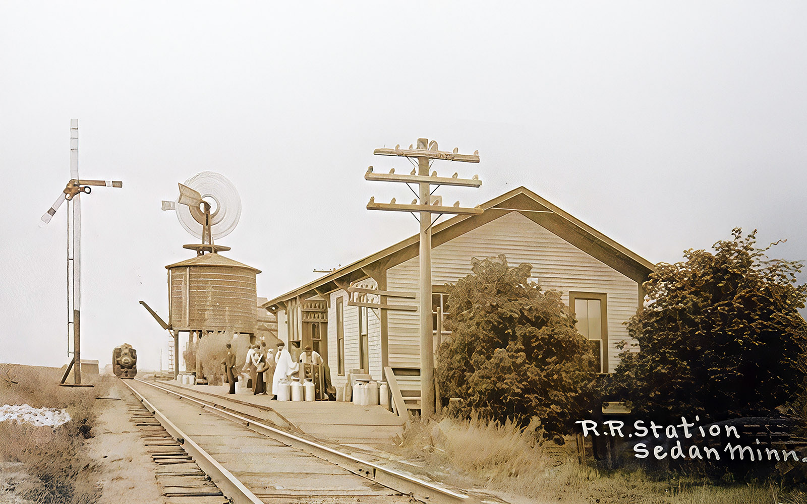 Railroad Depot, Sedan, Minnesota, 1912 Print